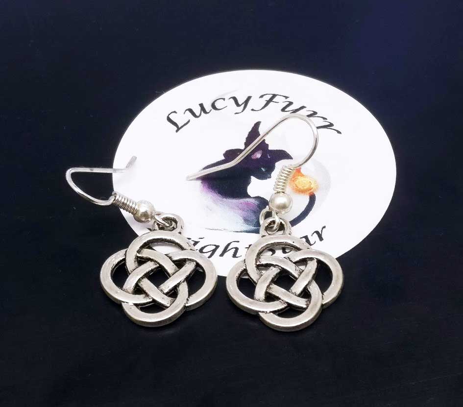 Celtic Knot Tibetan Silver Earrings