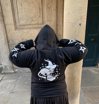 Witches Familiar Heavy Cotton Zip Up Hoodie