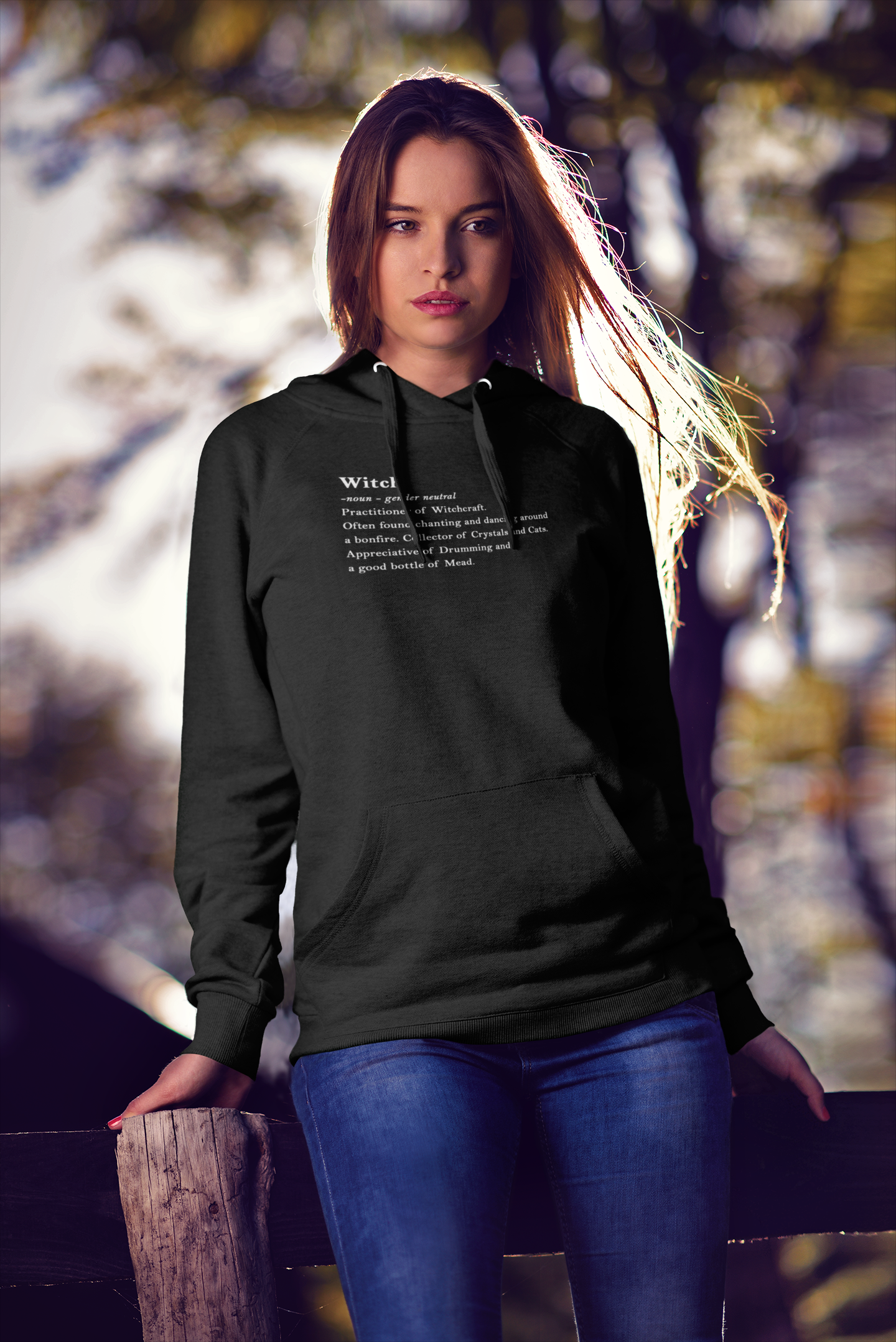 Witch Definition Cotton Hoodie