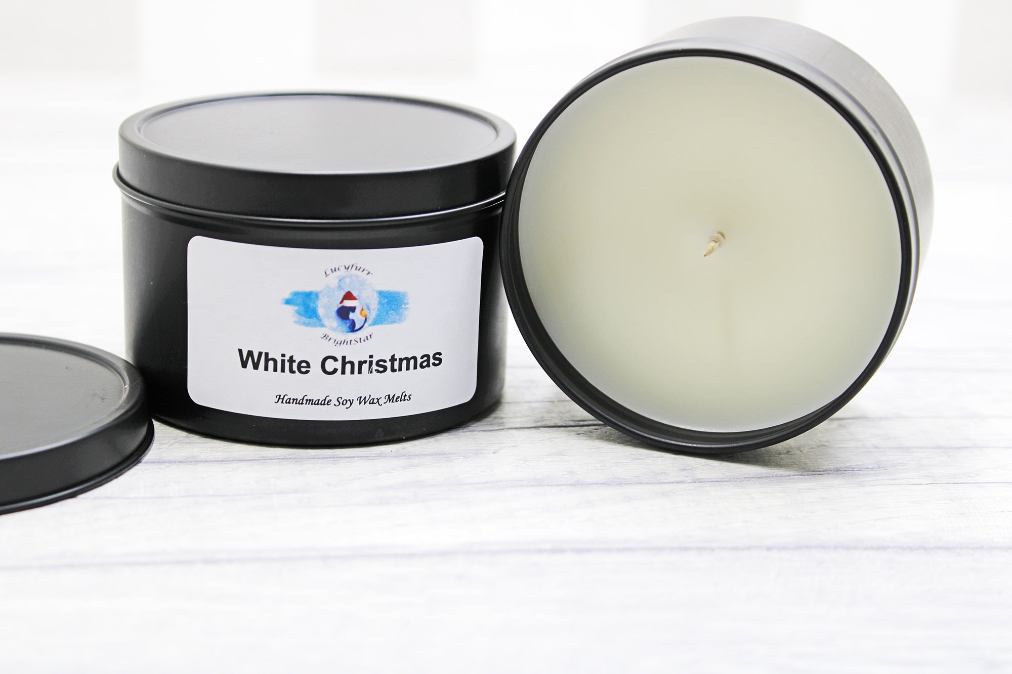 White Christmas Soy Candle Tin