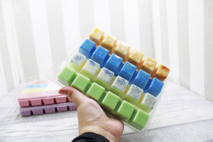 6 Pieces, PVC Clamshell Tart Organic Soy Wax Candle Melts/Cube